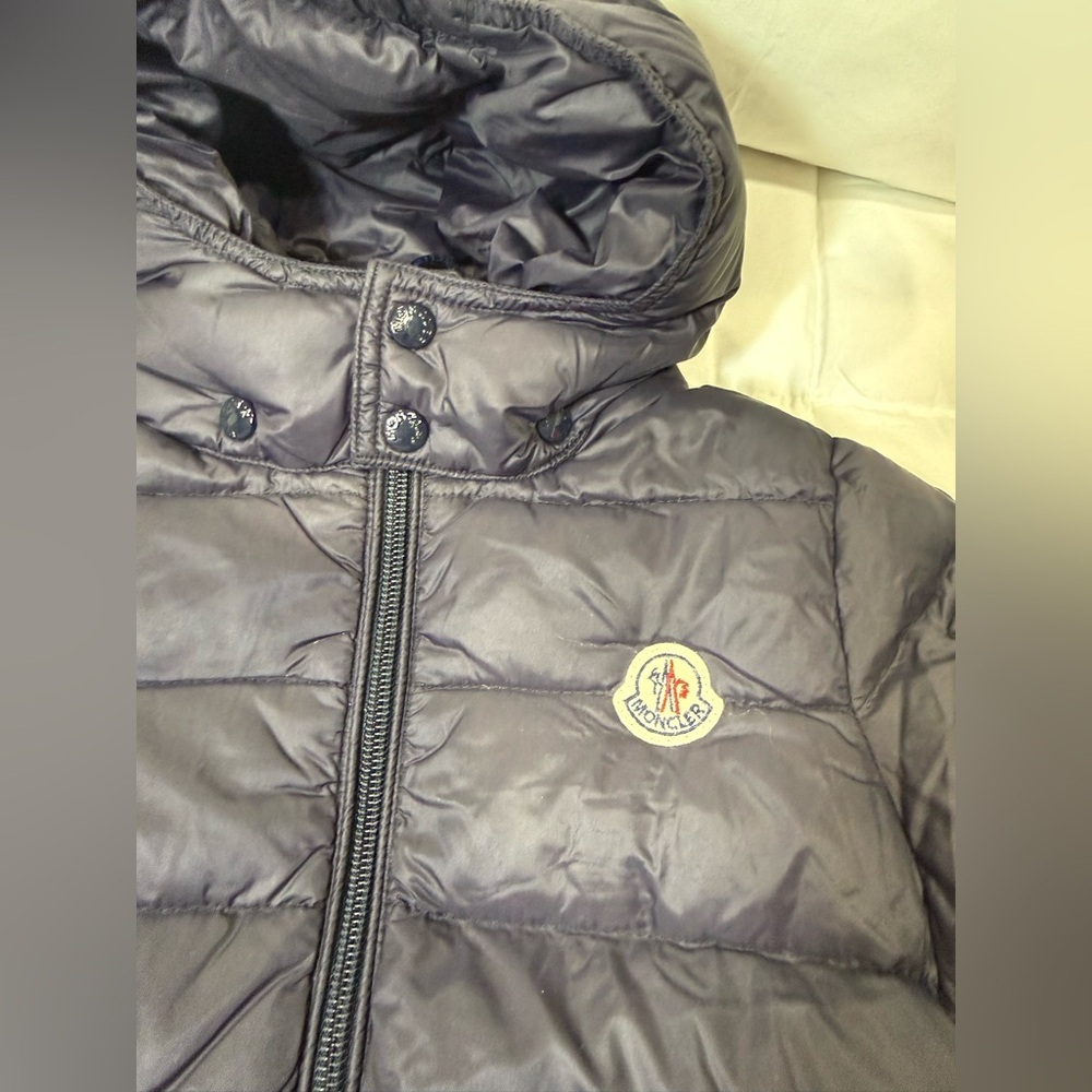 Moncler Dark Puffer Jacket with Hood - Picture 2 of 8